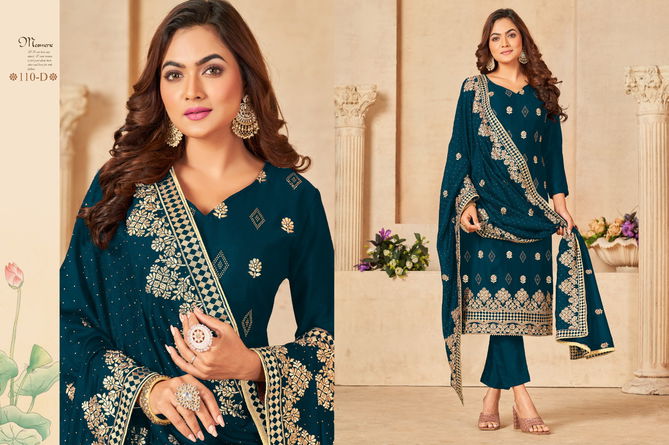 Blooming Vichitra with Embroidery Work WITH servosaki diamond Work Heavy Salwar suit Collections